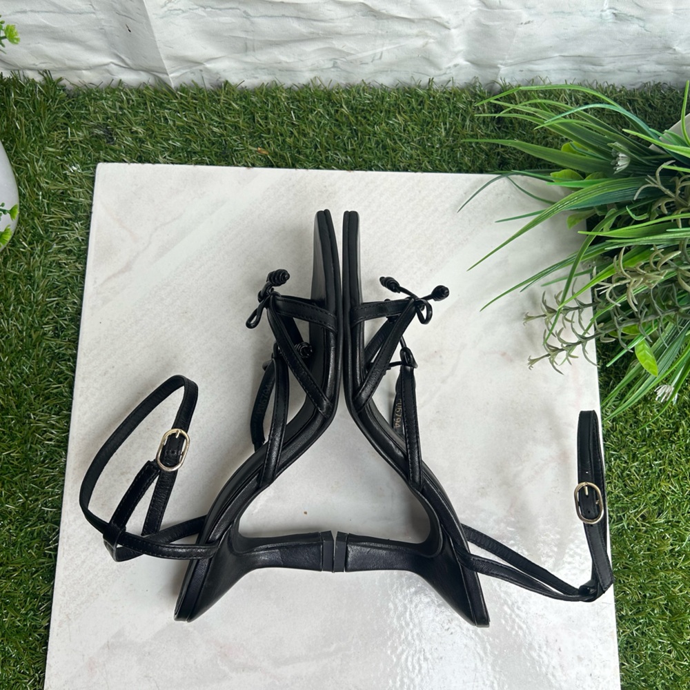 0233 - ALOHAS Black Strappy Heels - Picture 13 of 16